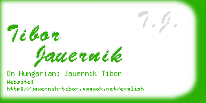 tibor jauernik business card